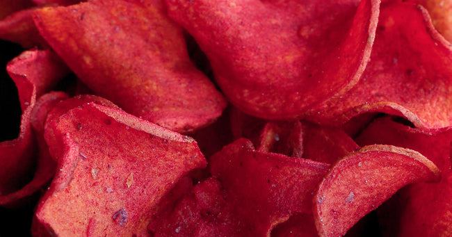 Baked Beet Chips with Rosemary and Sea Salt