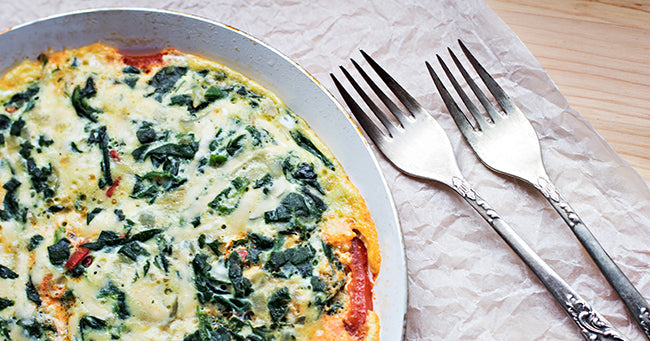 Low Carb and Vegetarian Spinach Frittata