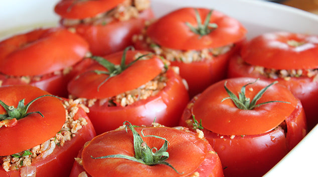 Vegan Quinoa Stuffed Tomatoes