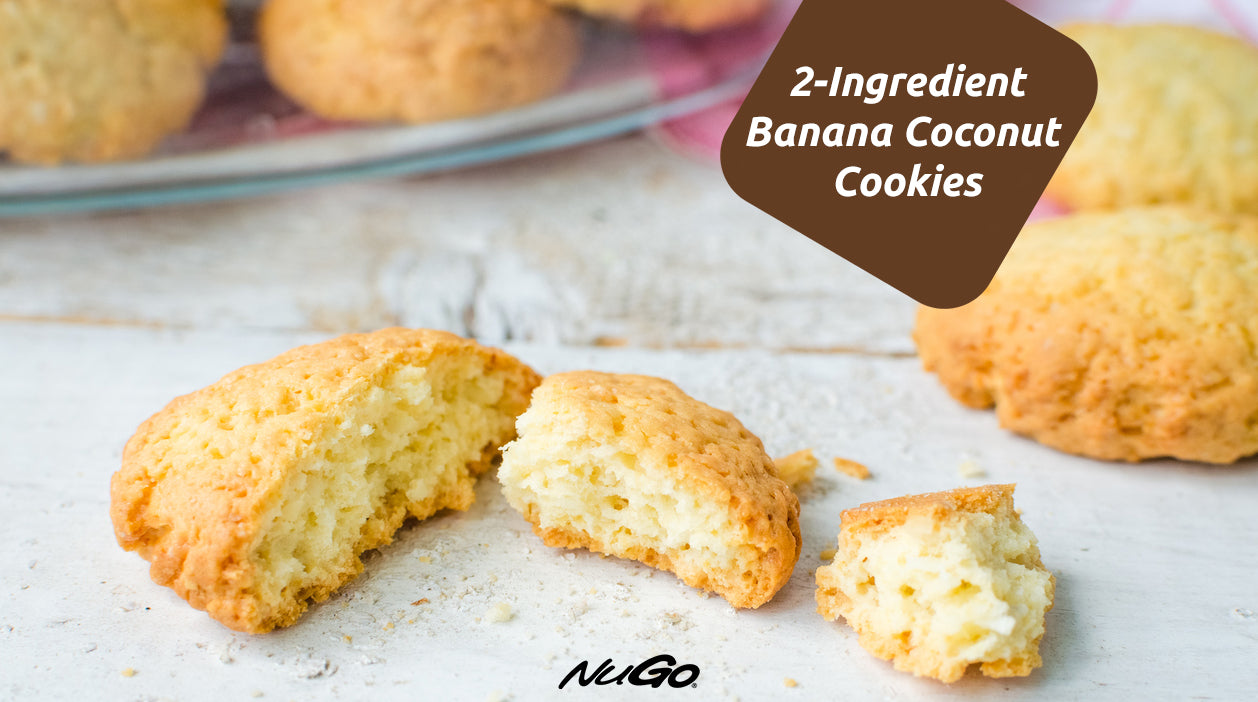 2-Ingredient Banana Coconut Cookies