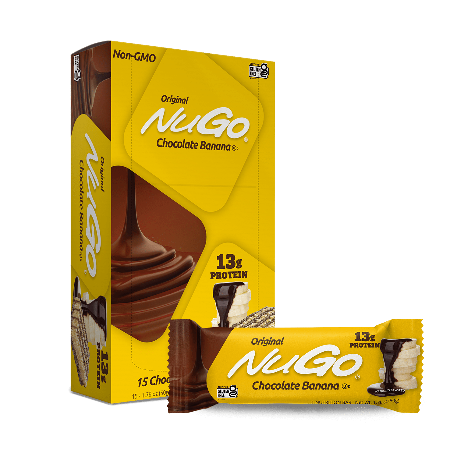 NuGo Original Chocolate Banana Bar and Box