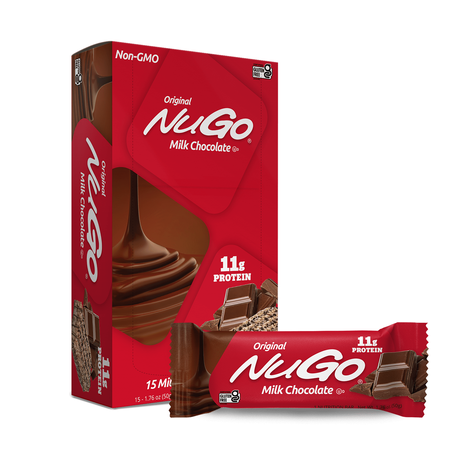 NuGo Original Milk Chocolate Bar and Box