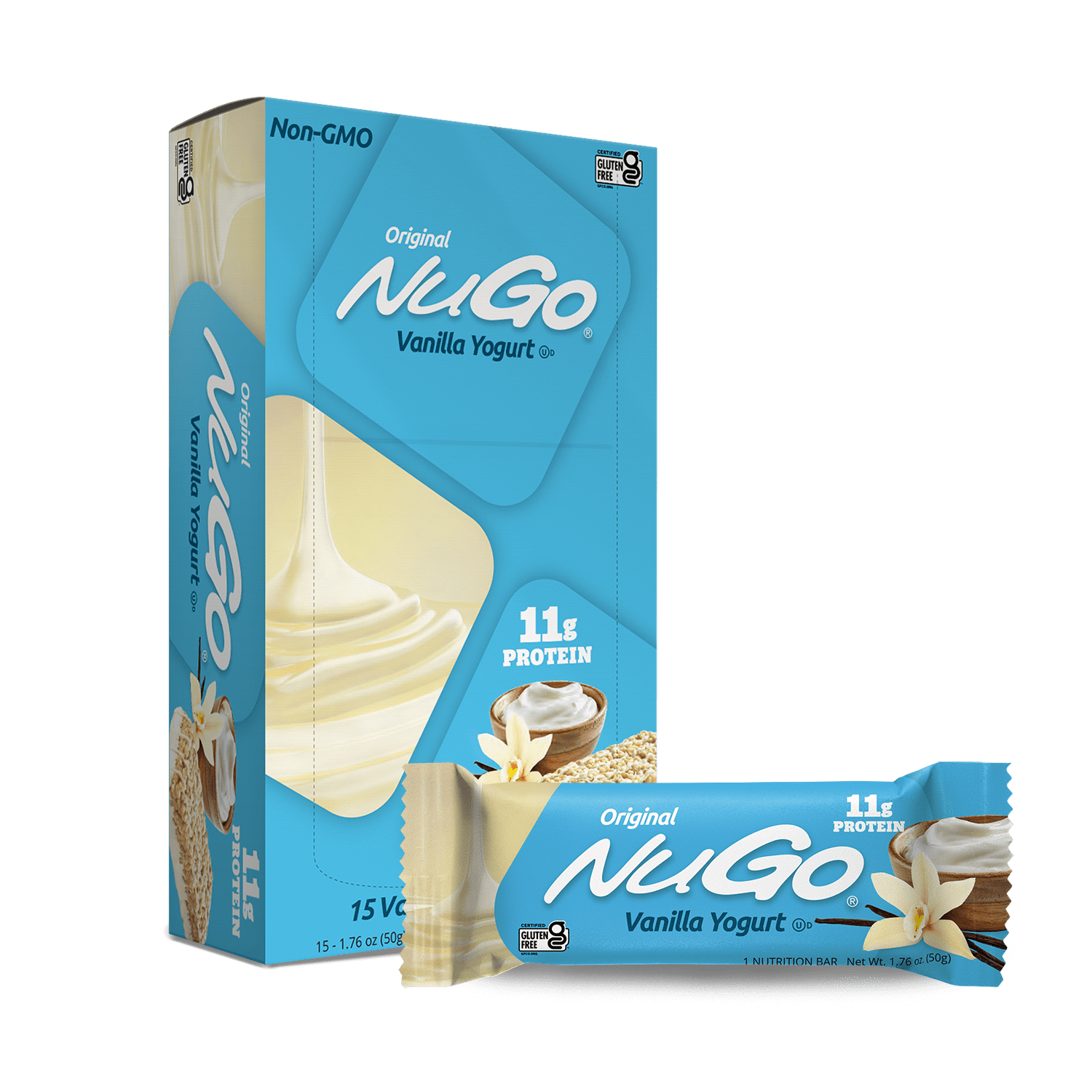 NuGo Original Vanilla Yogurt Bar and Box