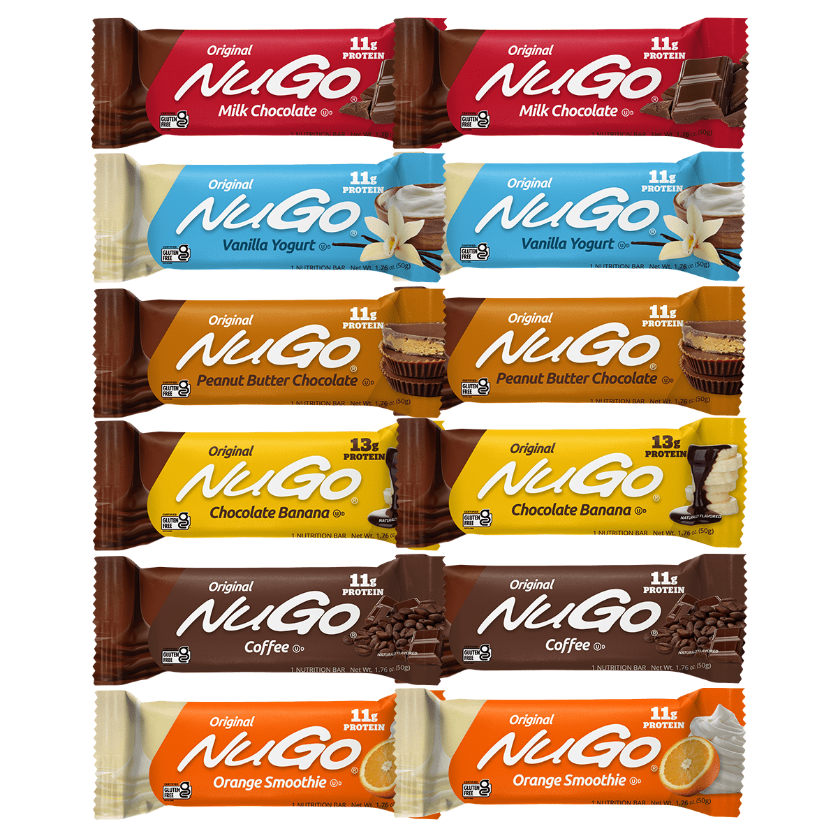 NuGo Original Variety Pack 12 Bars